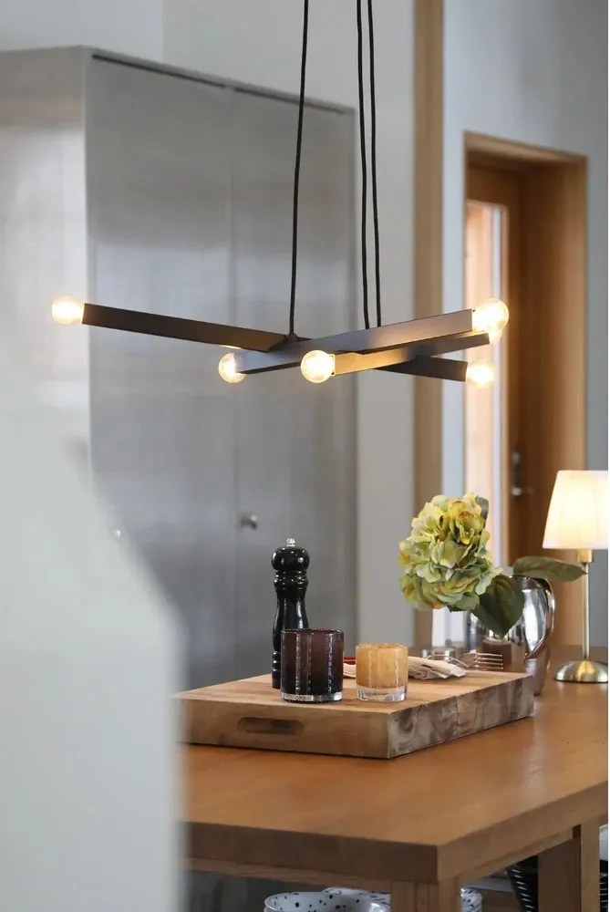 Fekete fém függőlámpa Stack – Markslöjd