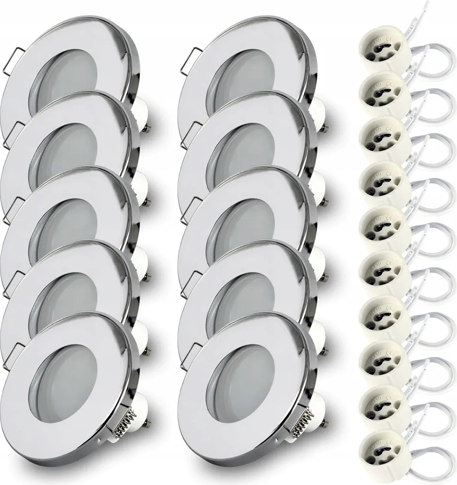 Szemes lámpatest halogén fürdőszobai lámpatest IP44 Led GU10 7W 4000K