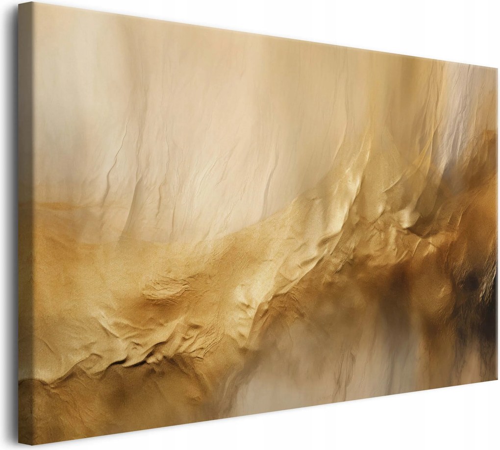 Absztrakt arany vászonkép Fali dekoráció a nappaliba 80x120