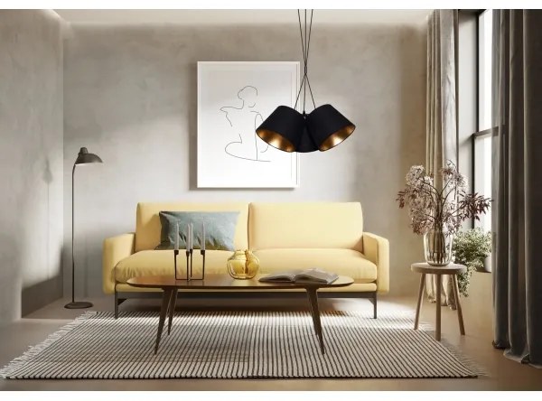 Csillár zsinóron ZOMA 3xE27/60W/260V fekete/réz