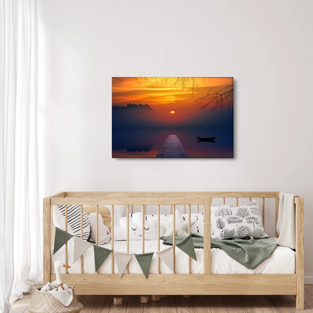 Híd képe naplementekor (90x60 cm)