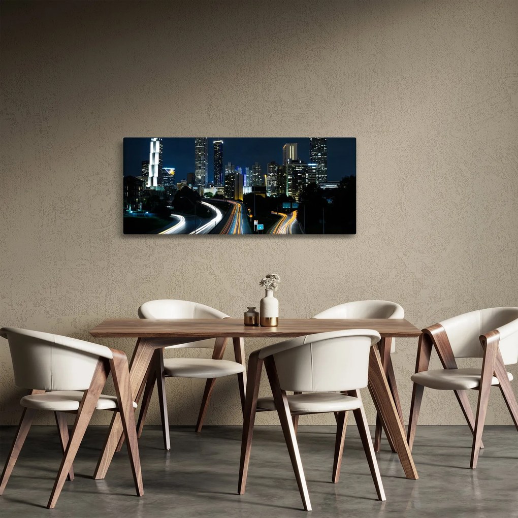 Éjszakai metropolisz képe (120x50 cm)