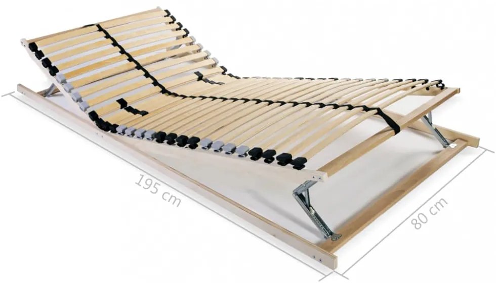 2 db 7 zónás 28 léces ágyrács 80 x 200 cm