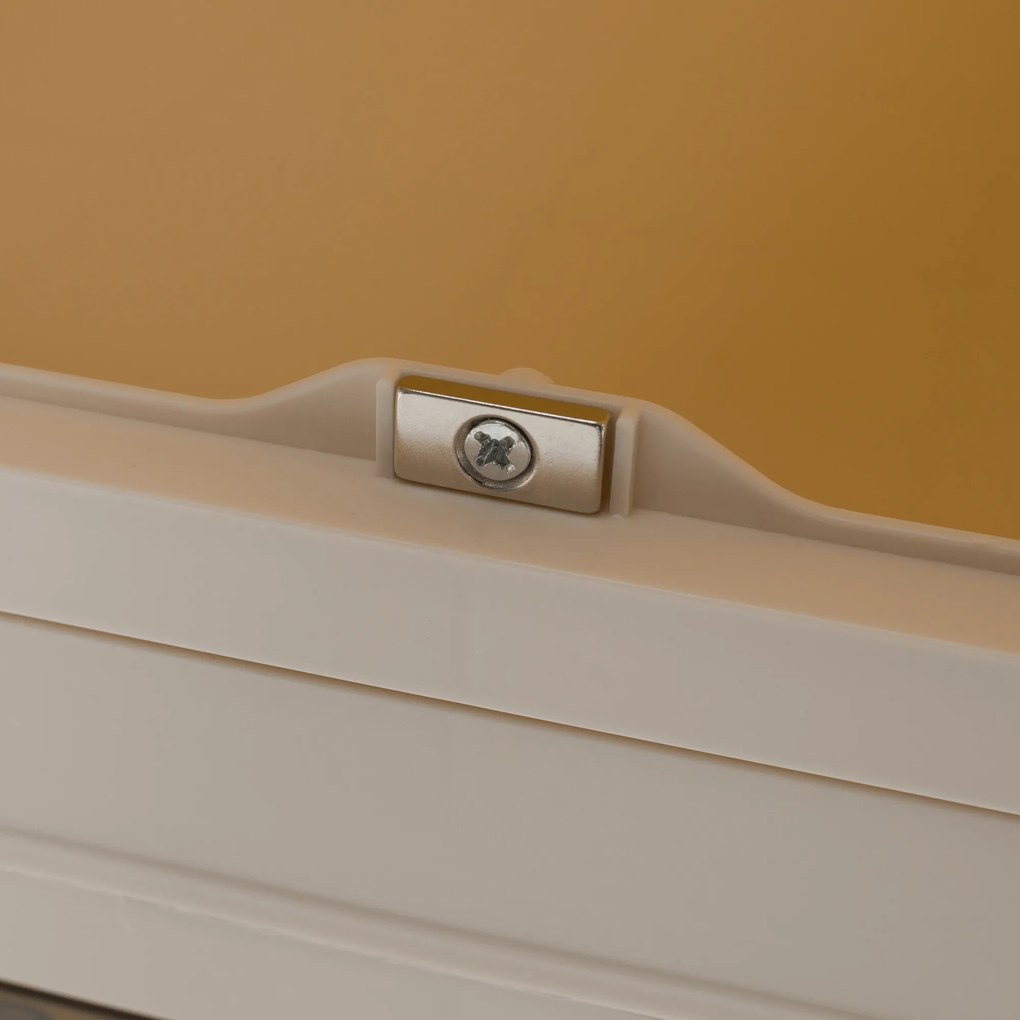 Összecsukható szekrény, fehér/barna, műanyag, POSA TYP 2