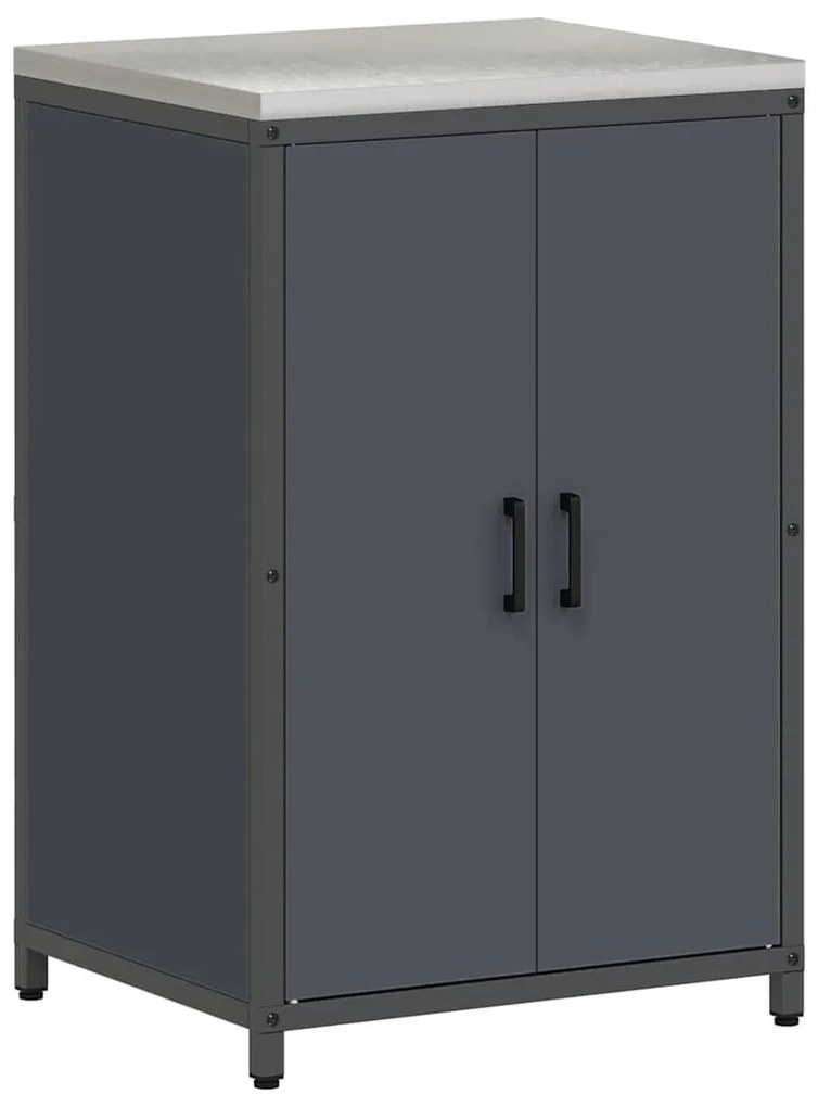Konyhai Tároló Készlet 2 pcs Antracitszürke 150 x 50 x 92 cm