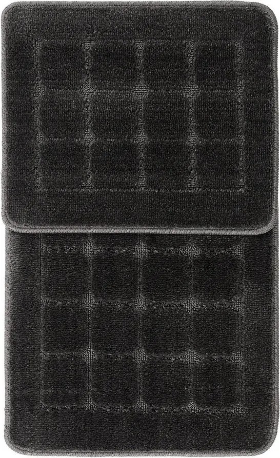 Antracitszürke fürdőszobai kilépő szett 2 db-os 50x80 cm Kareli – Foutastic