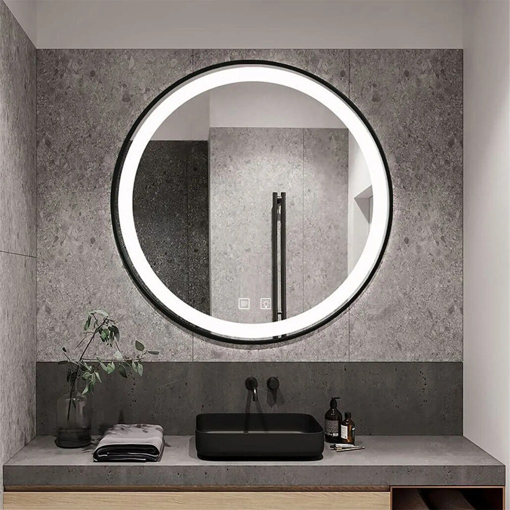 Tutumi Tutumi, LED tükör fekete kerettel 60cm MMJ, HOM-05512