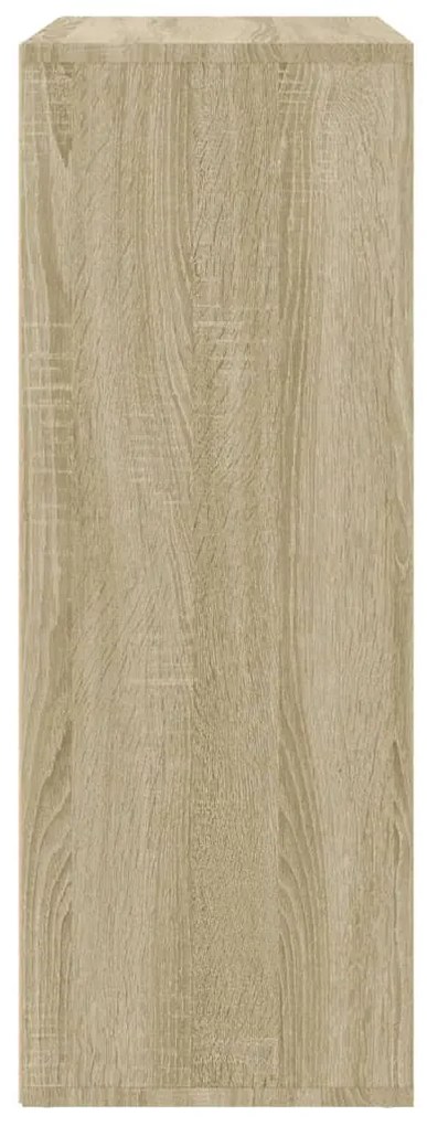 2 db sonoma tölgy színű szerelt fa tálalóasztal 60 x 31 x 84 cm