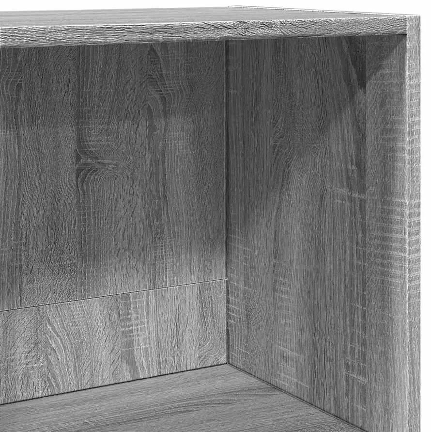 szürke sonoma színű szerelt fa könyvespolc 60 x 30 x 114 cm