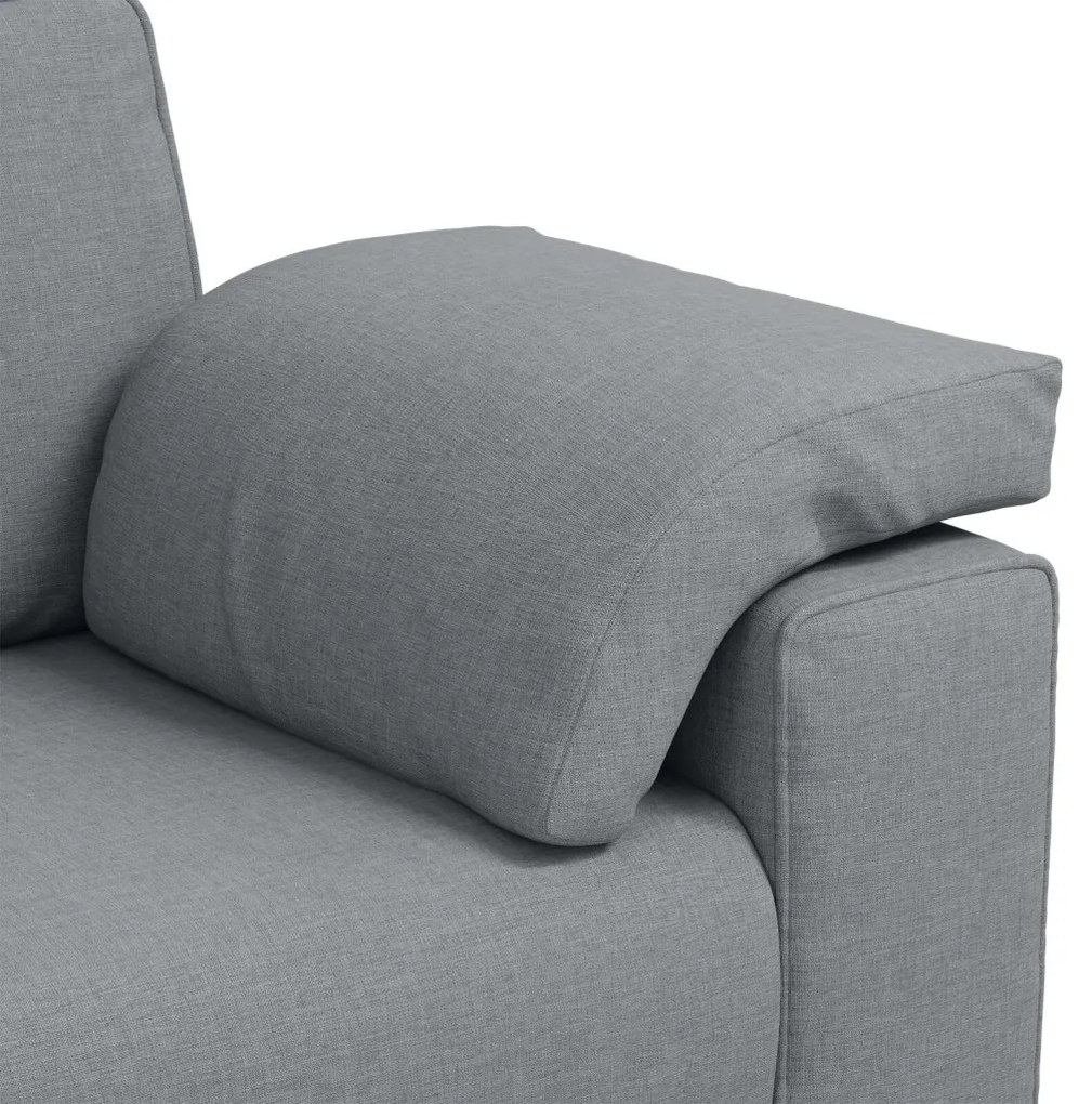 Kétfős kanapé Világosszürke 120 cm Textil