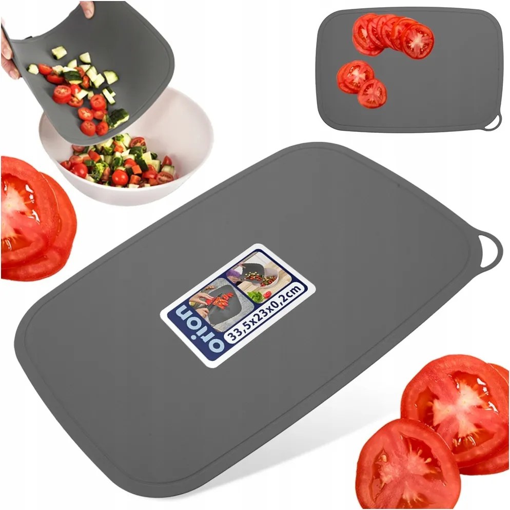 Konyhai vágódeszka élelmiszerekhez műanyag rugalmas 33cm