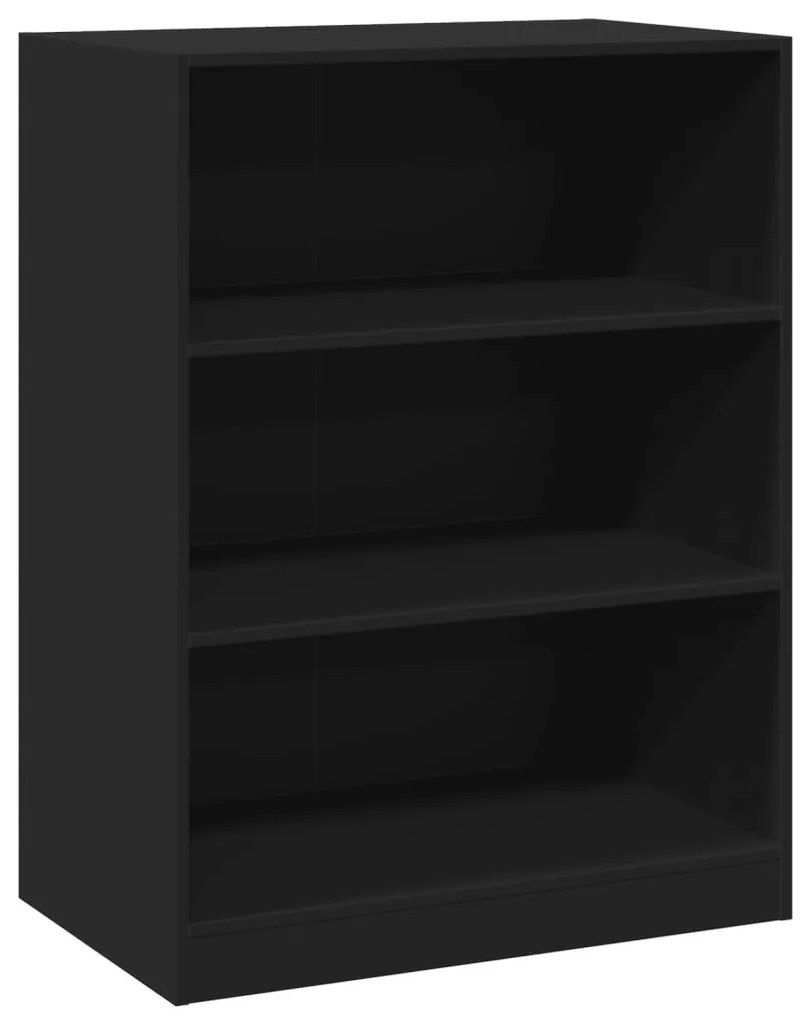 fekete szerelt fa ruhásszekrény 77 x 48 x 102 cm