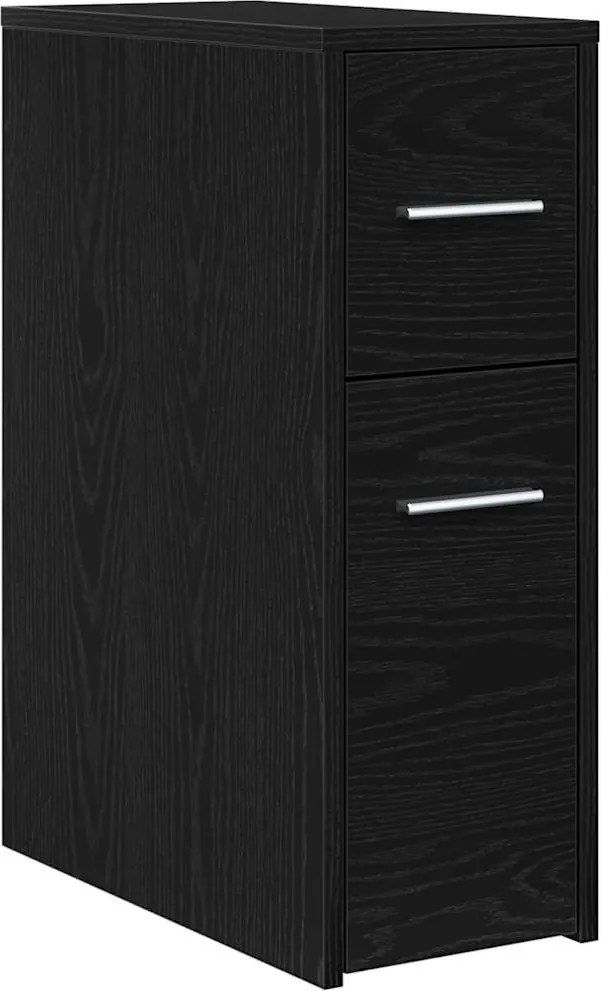 vidaXL Fürdőszoba bútor szett Fekete tölgy 22 x 44 x 61.5 cm Faanyag