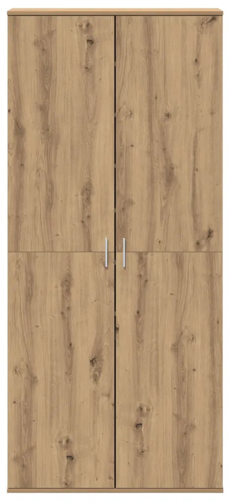 Highboard Kézműves Tölgy 80x39x178 cm Mérnöki Fa