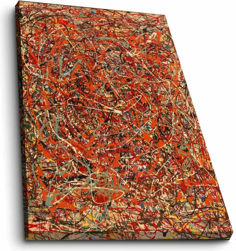 70100FAMOUSART-056 Jackson Pollock velúr vászonkép, 70 x 100 cm