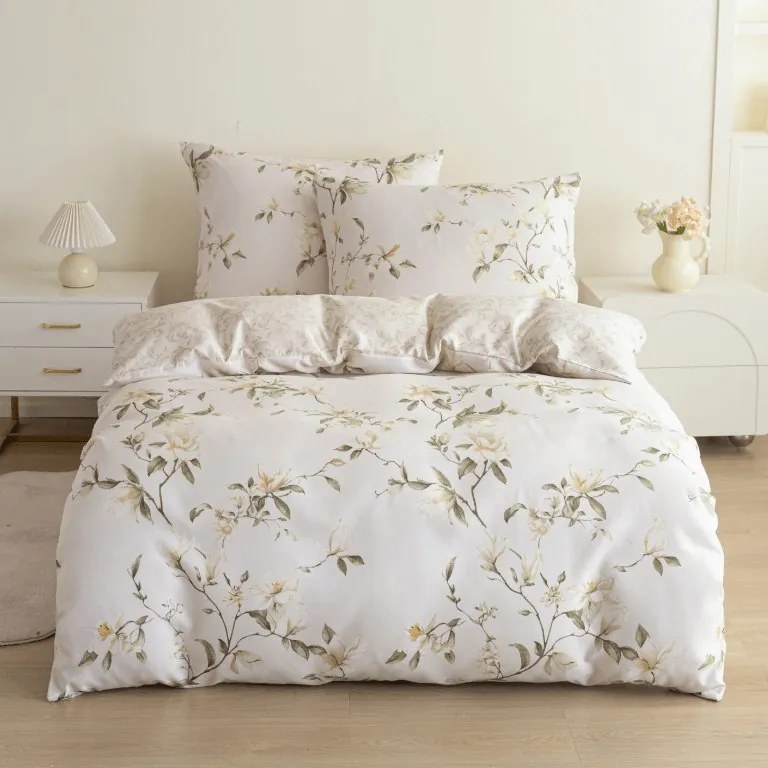 Mikroszálas flanel ágyneműhuzat LUNAVA krémszínű Ágyneműhuzat mérete: 70 x 90 cm | 140 x 200 cm