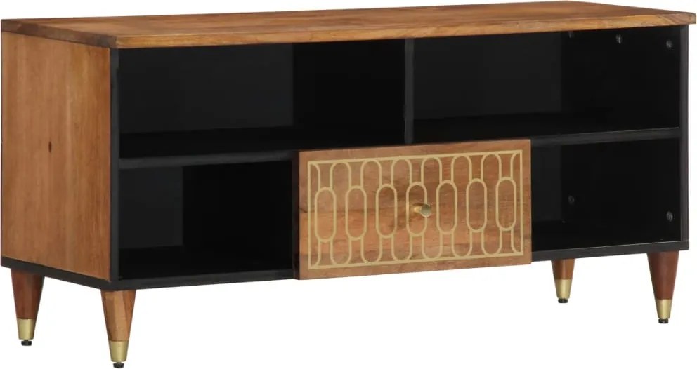 vidaXL tömör mangófa TV-szekrény 100 x 33 x 46 cm