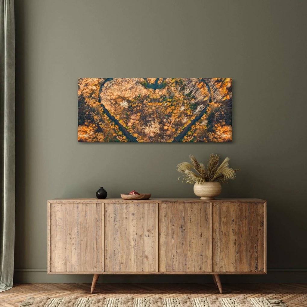 Kép - Szív alakú folyó (120x50 cm)