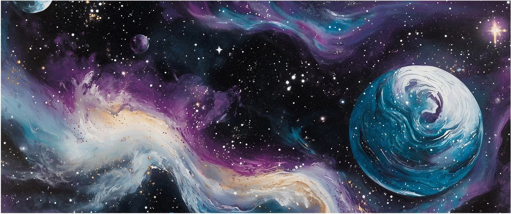 Kép - Festett univerzum (120x50 cm)