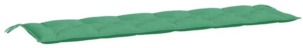 2 db zöld oxford szövet kerti padpárna 200 x 50 x 7 cm