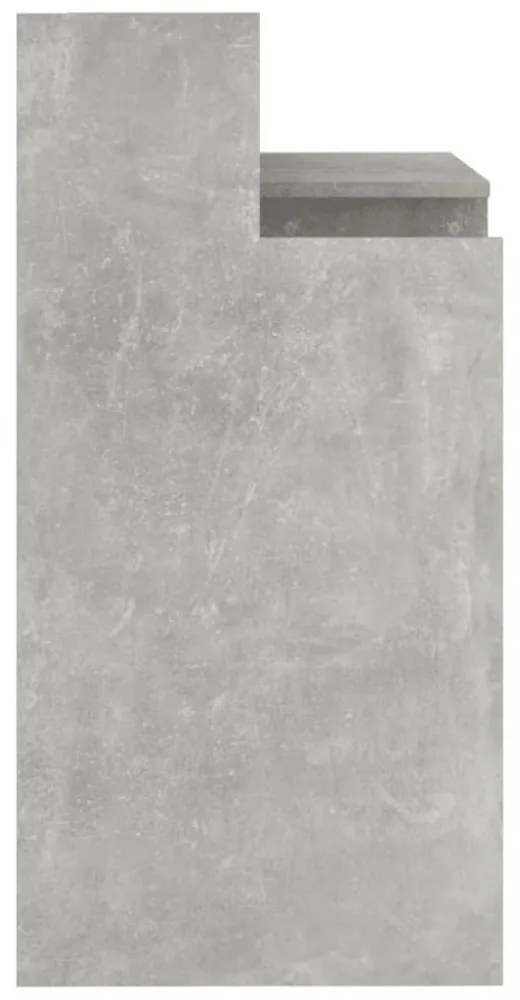 betonszürke szerelt fa íróasztal LED-ekkel 97 x 45 x 90 cm