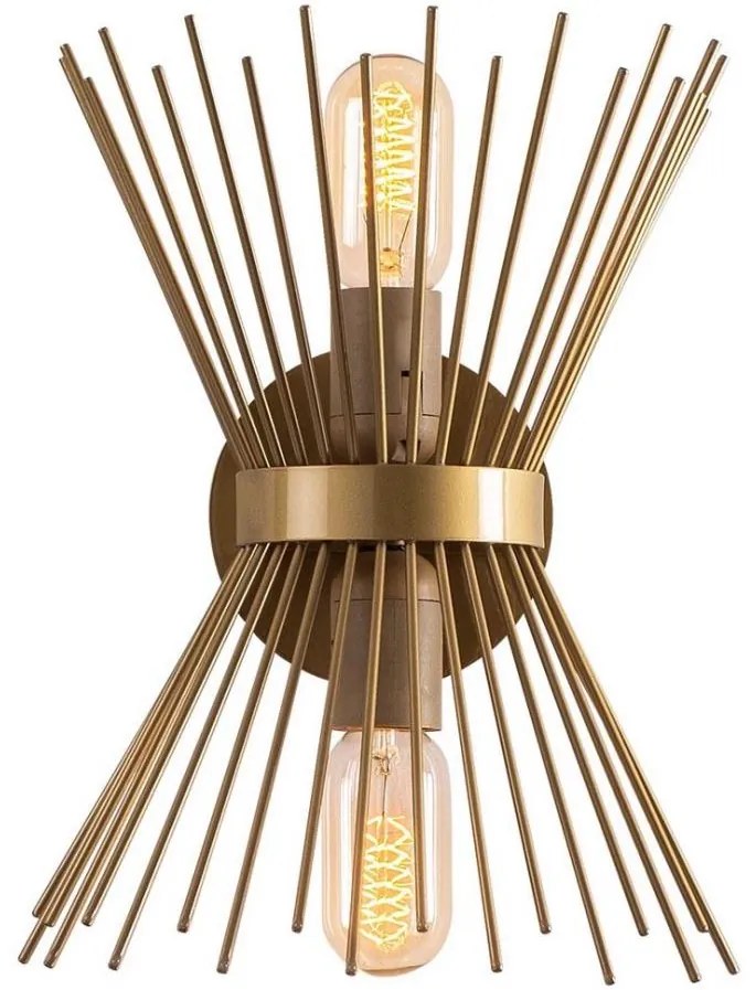 Fali lámpa KIRPI 2xE27/40W/230V arany színben