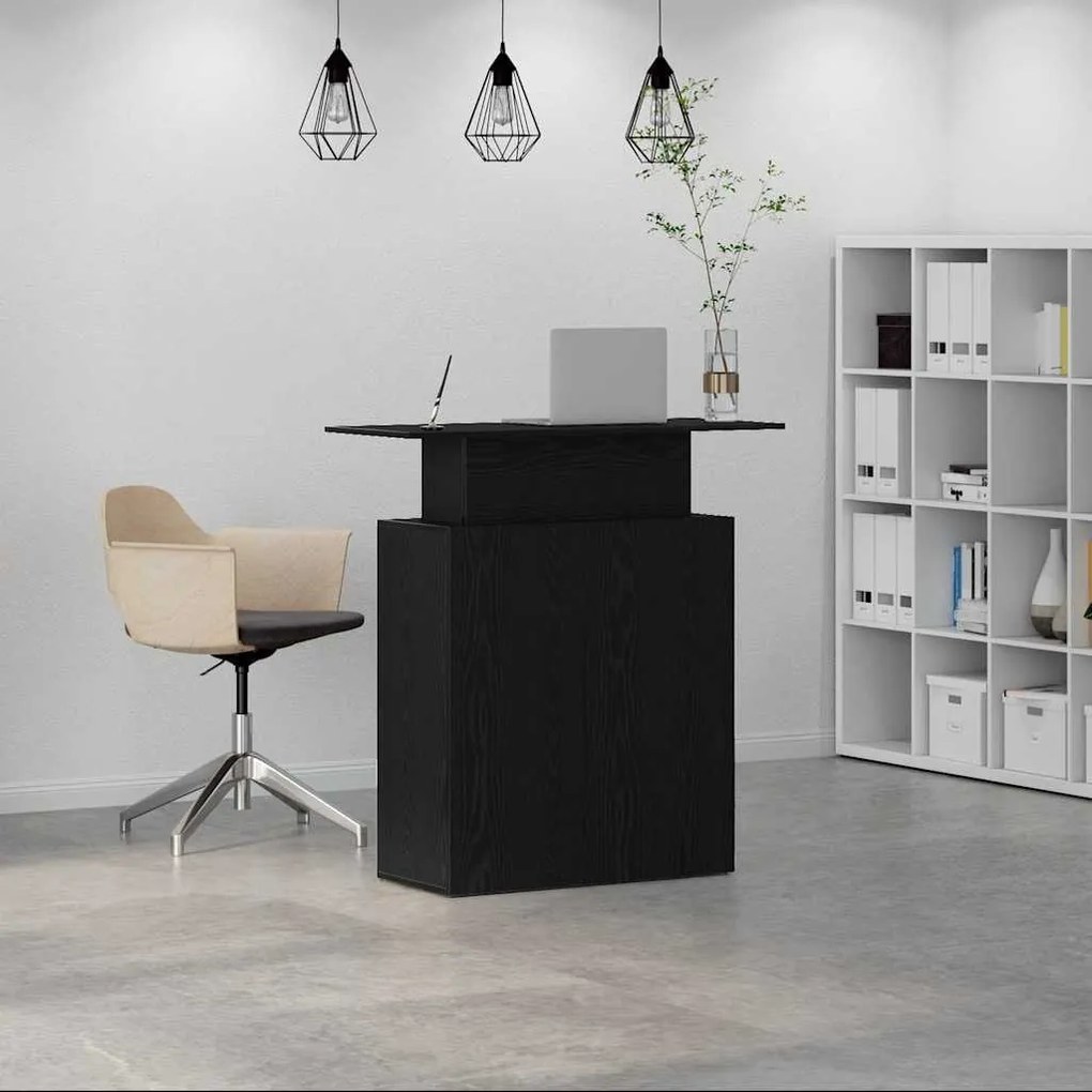 recepciós pult fehér 100x40x104 cm szerelt fa