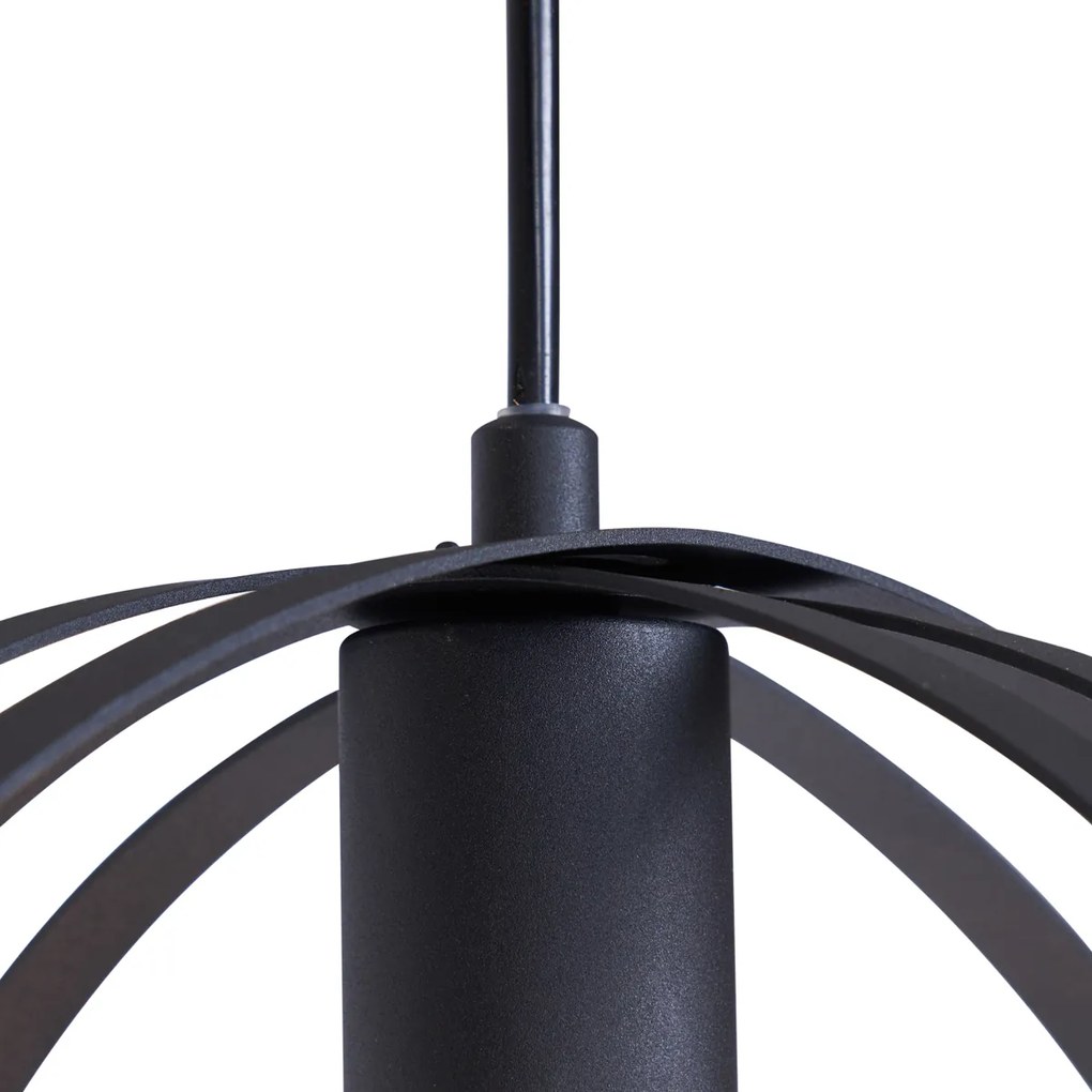 Smart hanglamp zwart langwerpig 3-lichts incl. Wifi G95 - Indu