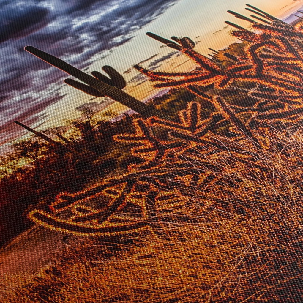 Kép - Arany sivatagi óra (120x50 cm)