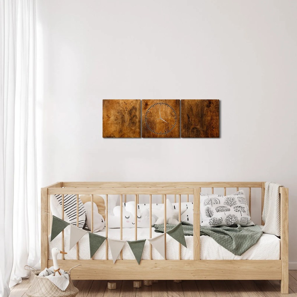 Kép - Fa részlete (órával) (90x30 cm)