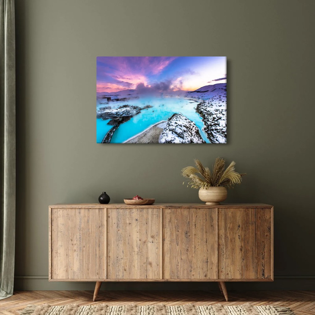 Kép - kék lagúna, Izland (90x60 cm)