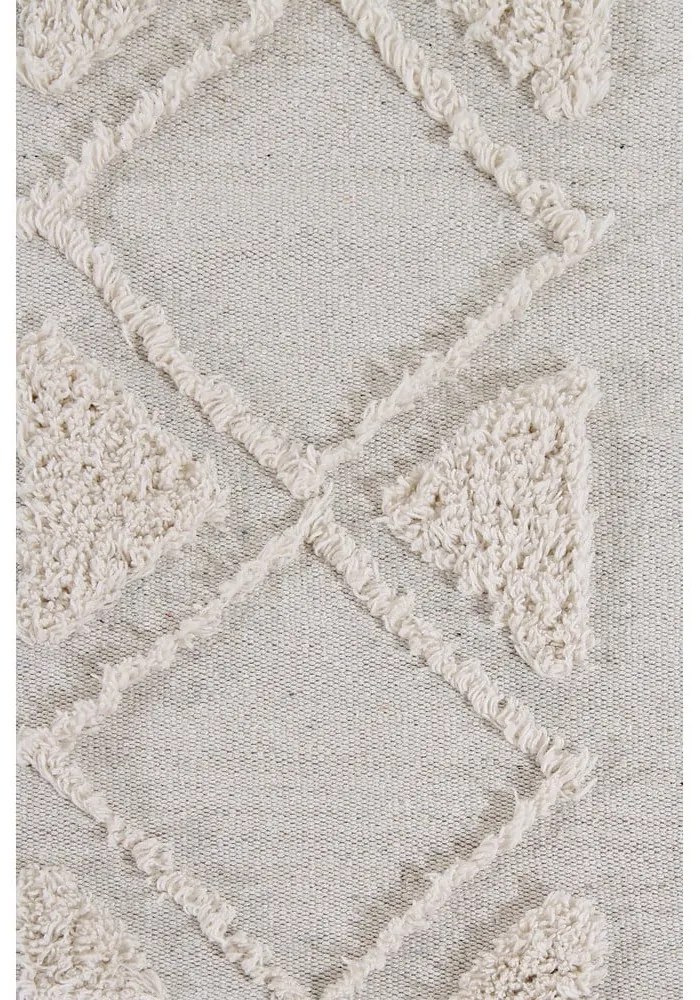 Fehér mosható kézi szövésű pamut szőnyeg 140x200 cm Tribu Natural – Lorena Canals