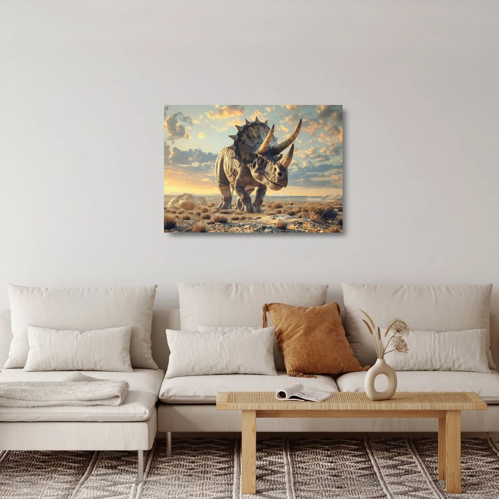 Üveg kép - Triceratops (70x50 cm)