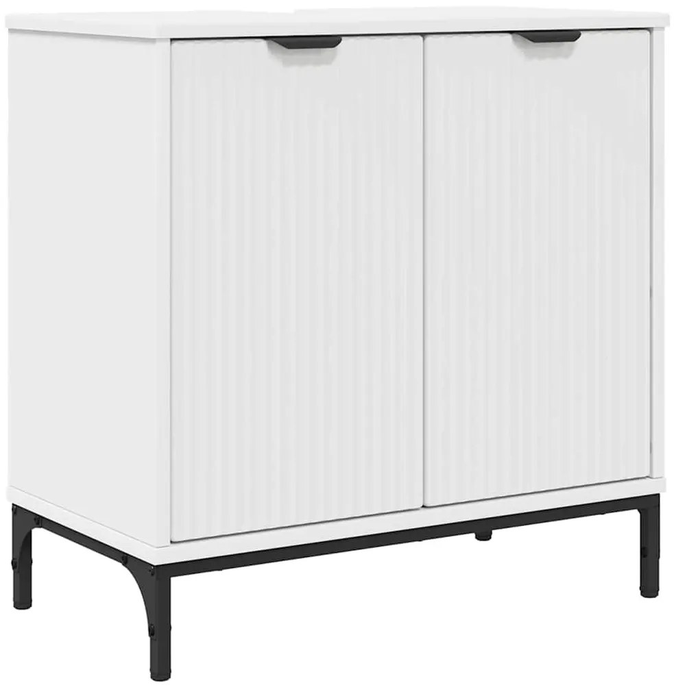 Fürdőszobai mosdószekrény Fehér 60.5 x 33.5 x 61 cm Faanyag