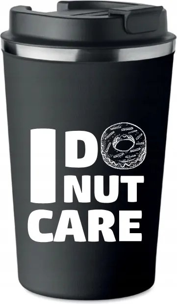 Prémium Termo Bögre fekete Valentin Nap És Donut Care fánk KT_332