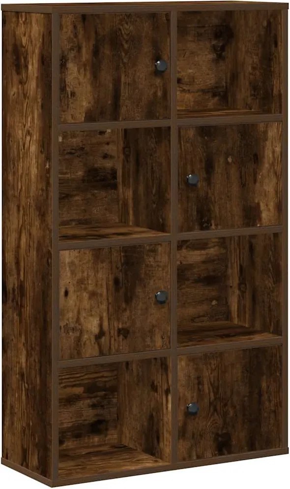 vidaXL füstös tölgy színű szerelt fa könyvszekrény 60x24x101,5 cm