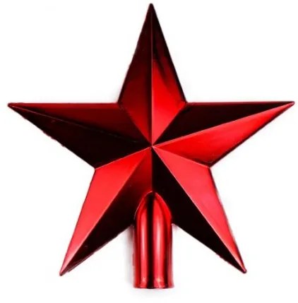 Karácsonyfa csúcsdísz - 20 cm csillag alakú RED