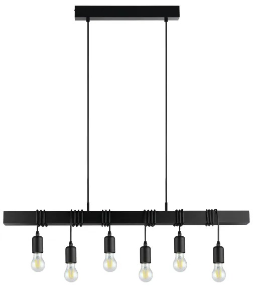 Eglo 49755 - Függeszték TOWNSHEND 6xE27/60W/230V