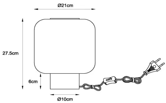Lucide 45505/01/30 - Asztali lámpa ELOISE 1xE27/40W/230V fekete