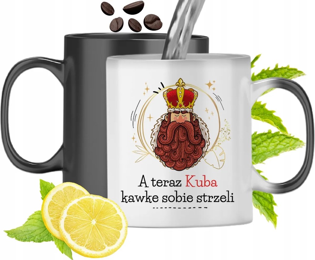 Mágikus Bögre Kubáknak Fekete Színváltós, fényképes nyomattal