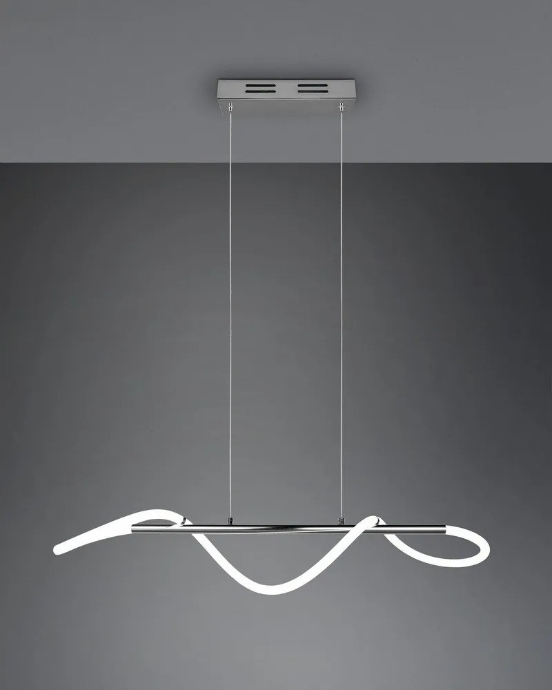 Ezüstszínű fém LED dimmelhető függőlámpa Argos – Reality