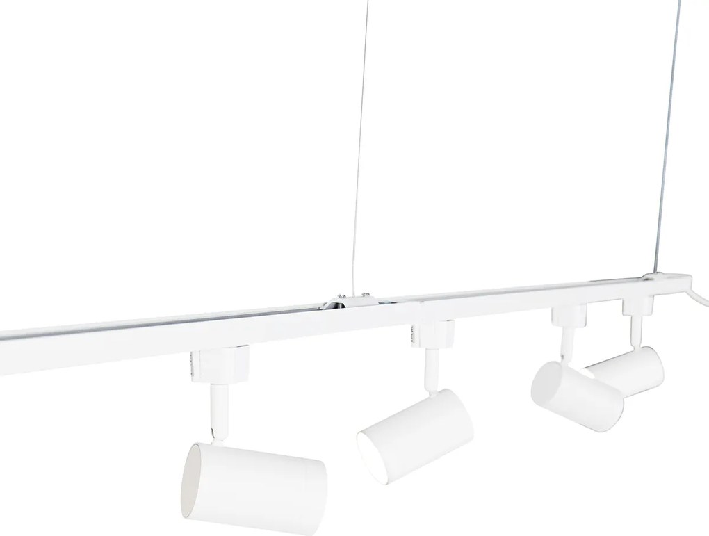 Okos függesztett sínrendszer fehér 1 fázisú, 5 Wifi GU10-zel - Iconic Jeana