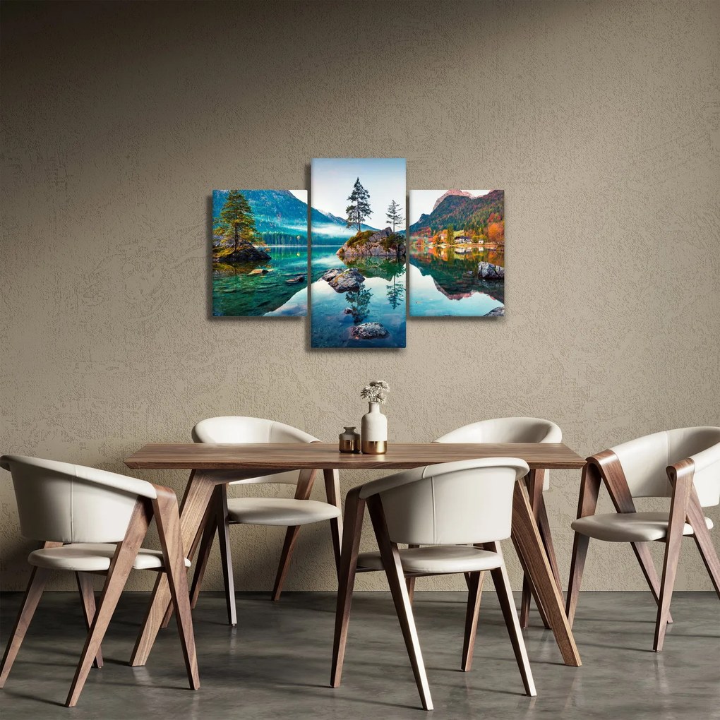 Kép - Lake Hintersee, Bajor - Alpok, Ausztria (90x60 cm)