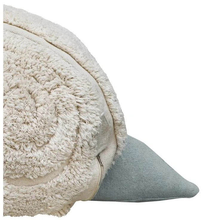 Világoszöld-krémszínű gyerek babzsákfotel Mr. Snail – Lorena Canals