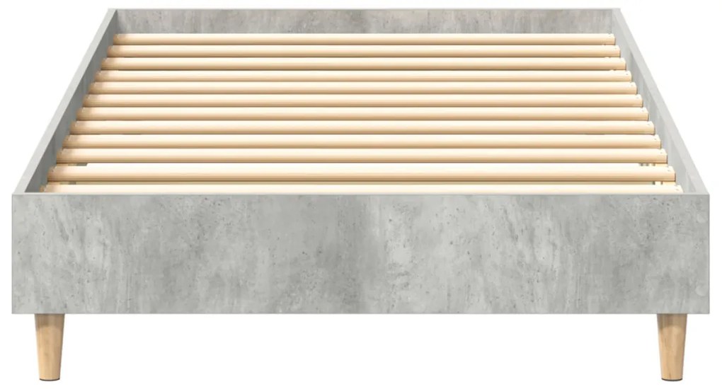 90x200 cm-es ágykeret, beton szürke, fából