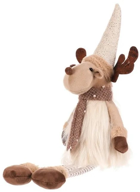 Karácsonyi dekoráció Lógó lábak, magasság 54 cm,bézs/barna