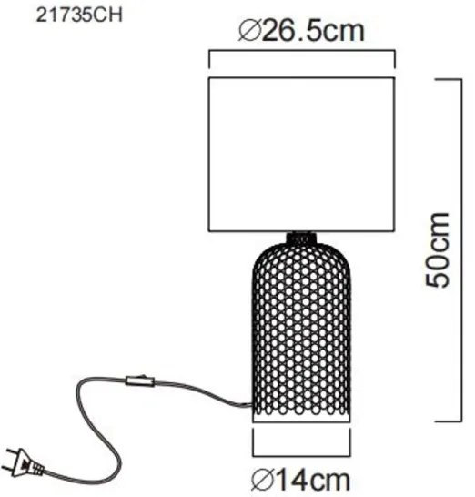 Globo 21735CH - Asztali lámpa SOFIA 1xE27/60W/230V bézs