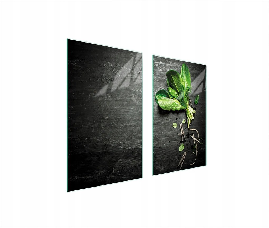 Üveg Tűzhelyvédő Főzőlap 75x52 Bazsalikom Edzett Üveg