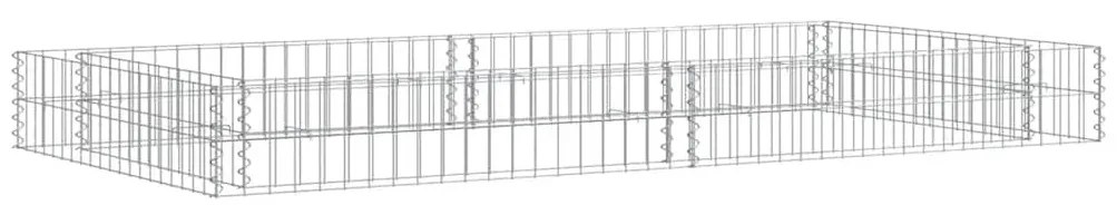horganyzott acél gabion magaságyás 200 x 100 x 20 cm