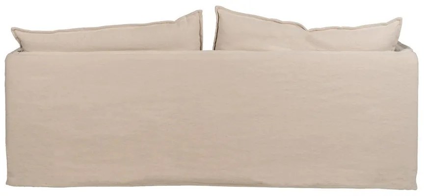 Krémszínű len kanapé 210 cm – Ixia